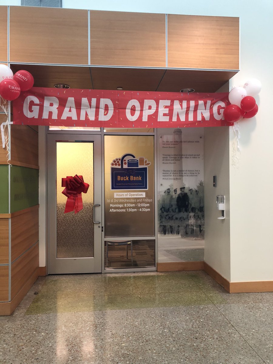 ASUBuckBank's tweet photo. Thank you to everyone who was able to come out and support our grand opening. https://t.co/JBTRsLi4aP