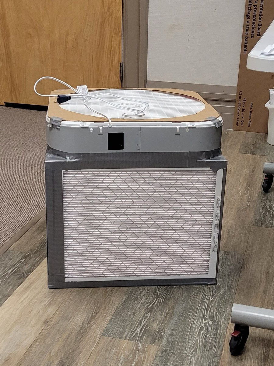 Excited to get these box filter/ fans ready for classrooms tomorrow. Every bit helps.

Proud to work for #sd76 , not waiting for anyone to make it happen - putting kids first.
