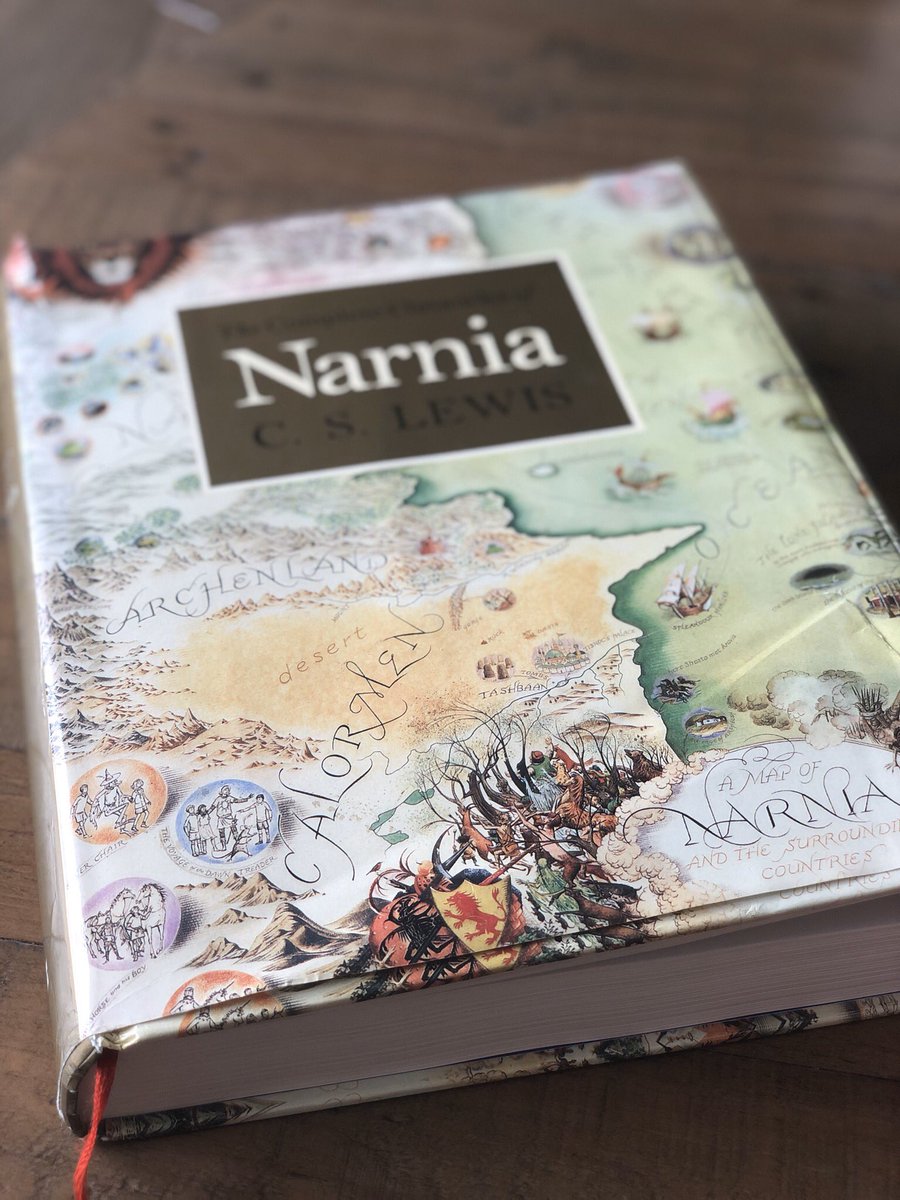 justinohuffman's tweet photo. Been reading The Chronicles of Narnia to the family again lately. I love this beautifully bound collection.

My only complaint: they put Magicians Nephew first which, as every purist knows, is out of order. 

Am I right? 

#cslewis #chronicalsofnarnia #aslan #magiciansnephew https://t.co/Kj0dgVsekg