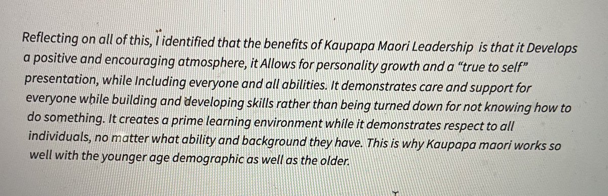 mrskaukau's tweet photo. #nzhpe marking contemporary leadership 3.8 assessment and blown away at some conclusions of Kaupapa Maori leadership from ākonga 🥰🤙🏼👏🏼 @tintinskywalker #ahamoments #anyonecanlead #kaupapamaori #hapori #learningisconmected https://t.co/zeiwl0kkGP