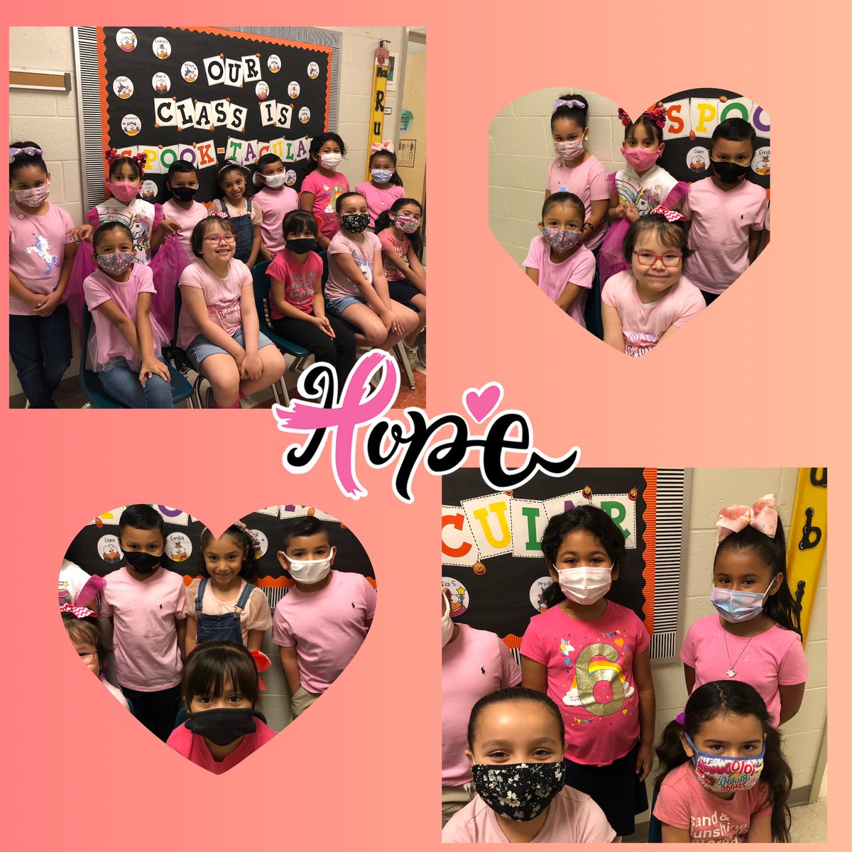 OESFirst108's tweet photo. Mrs. Rubio’s first graders dressed in pink to help support Breast Cancer Awareness 💕. #BreastCancerAwarenessMonth https://t.co/ohww9ZOgCx