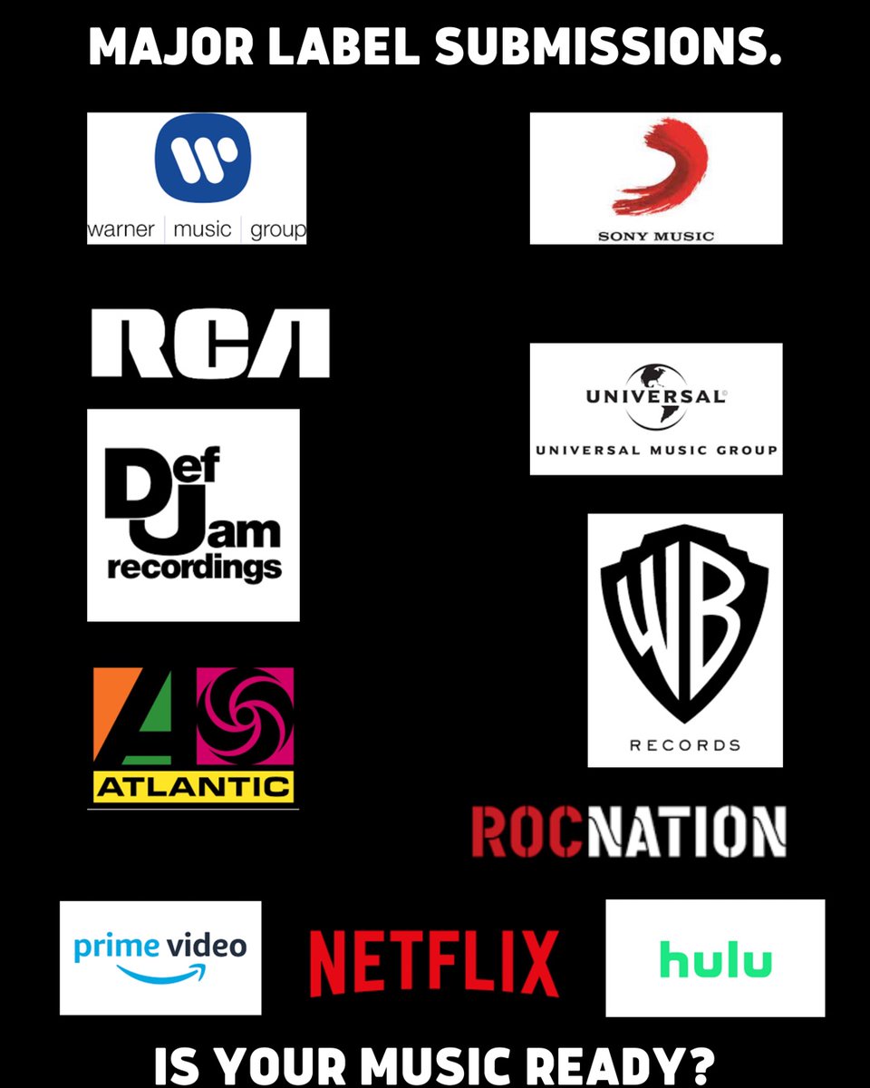 BProudPatriot's tweet photo. NEED MAJOR LABEL SUBMISSIONS?

Major labels are looking for music &amp; beats for deal placements, movies , T.V &amp; video game.

Dm us for information. 

Guaranteed listening.

Guaranteed feedback. 

DO NOT DM LINKS. https://t.co/Cx5ThXls6Y