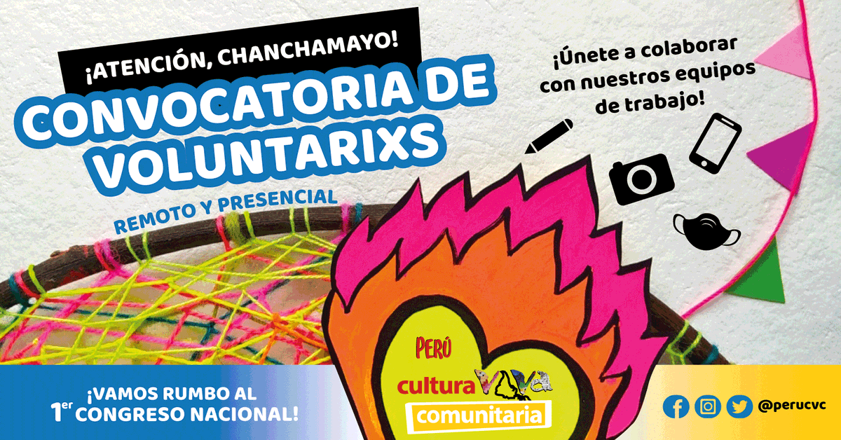 perucvc's tweet photo. 🔴 ¡ATENCIÓN #CHANCHAMAYO! 🔴
Acompáñanos a la experiencia del Congreso Nacional de Cultura Viva Comunitaria 🚌🚌
🔹 En el siguiente formulario encontrará más información sobre la convocatoria: https://t.co/EOz0O2DbYD
(Dirigido solo a personas residentes de Chanchamayo)
#cvcperu https://t.co/MRg4mMQ736