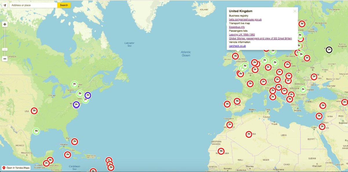 Worldwide #osint tools map 

116 countries and cities
160 services (cadastral maps, business registries, public transport maps, passengers lists, venicle information).

cipher387.github.io/osintmap/

I've been collecting these services for almost 2 years. But this is only the beginning