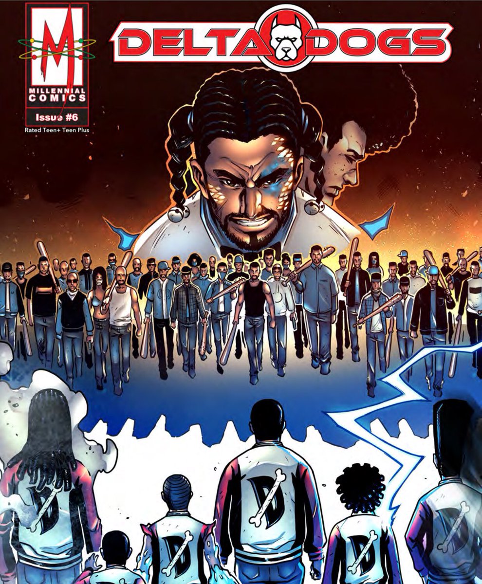 DeltaDogsComics's tweet photo. Did ya’ll see Vonnell put in work in issue 6? He really stepped up when the team needed him 💪🏾
If you haven’t read issue 6 yet, you’re missing out. Grab our bundle deal from https://t.co/ugNLdeToMF it’s on sale right now and you get issues 1-10. Can’t beat that 🗣 #deltadogs https://t.co/JUo4hPAYCL