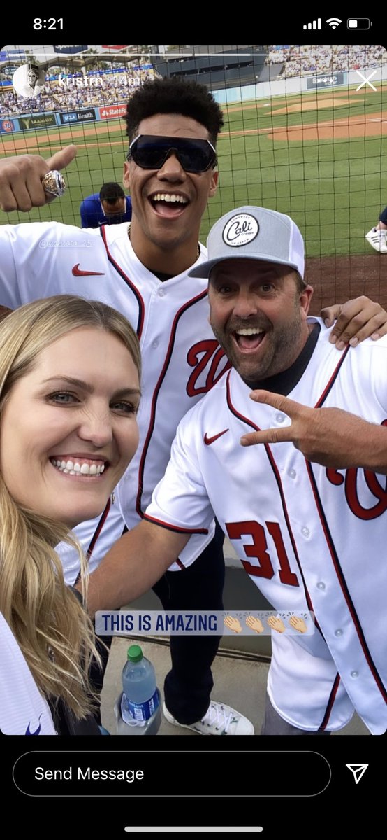 Dan Kolko on X: Trea Turner's wife Kristen posted this on Instagram. There  you see Erica Scherzer, Juan Soto, Kevin Long, a World Series ring, and a  couple Nats jerseys. What an