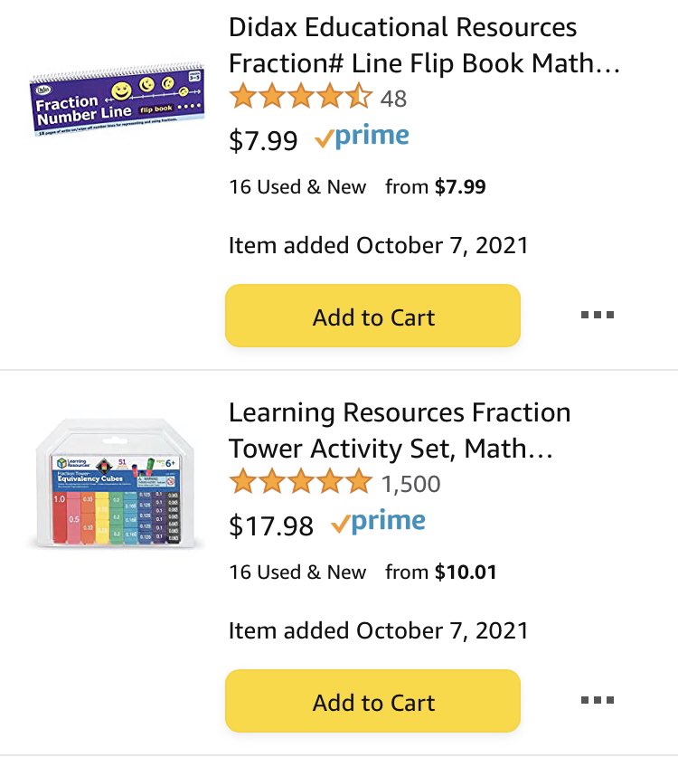 h2teach216's tweet photo. @momkohls My 5th grade special education students need extra support with fractions this year.  Any support would be very much appreciated 🥰https://t.co/zxsPleha3K https://t.co/FwmFaQyeVt
