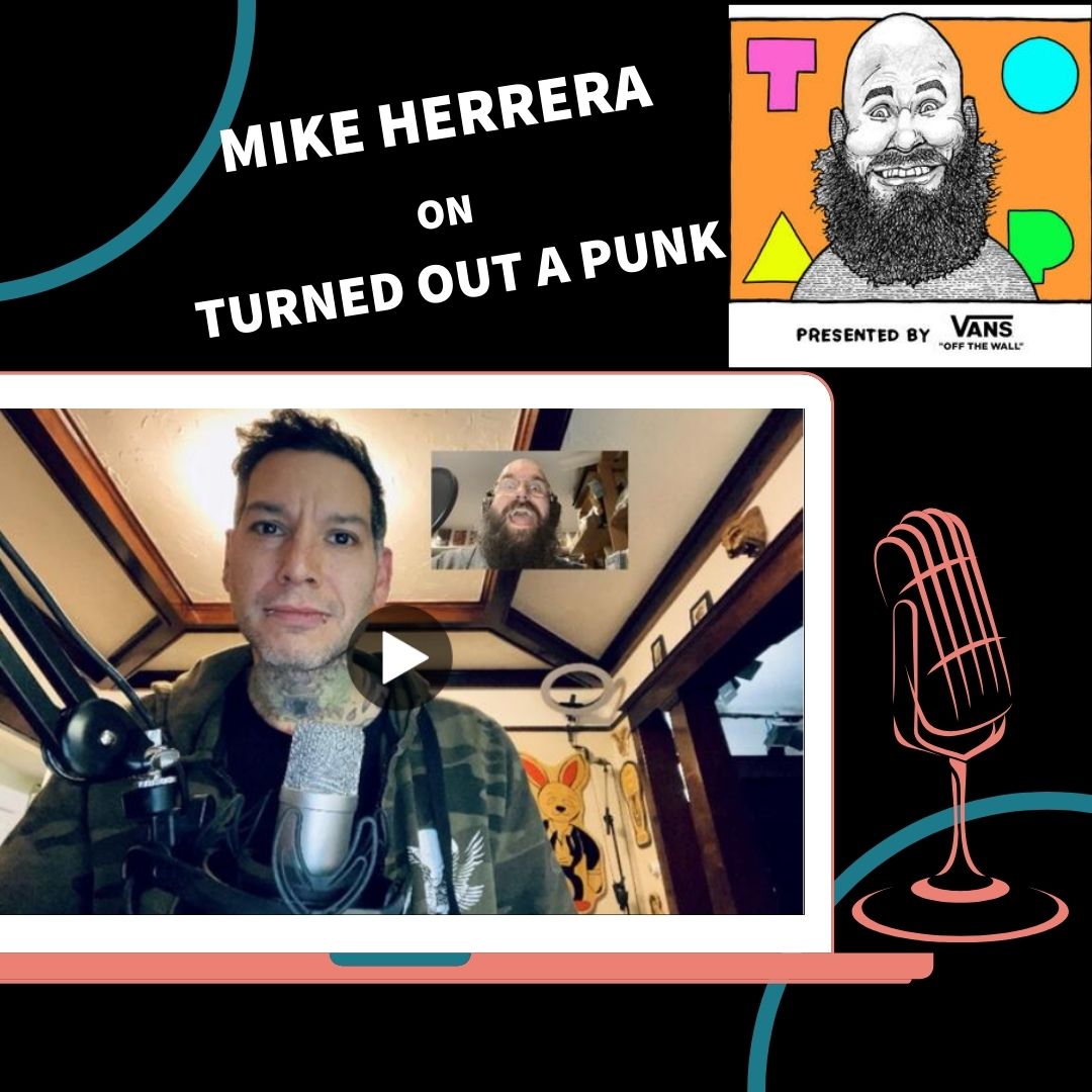 WTFpublicity's tweet photo. Check it out! @mikeherreratd chats with @leftfordamian on the #turnedoutapunk podcast! Thanks to @turnedoutapunk for having him on the show! 🤘🎤🛹 @mxpx  https://t.co/mW4wg7xpMJ https://t.co/c8BlLblSki