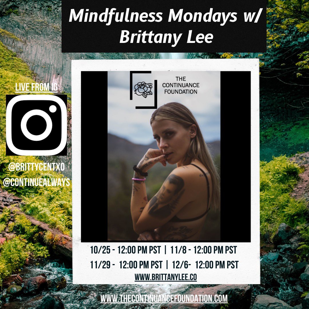 Mindfulness Mondays beginning on 10/25 live from our IG. 🌹