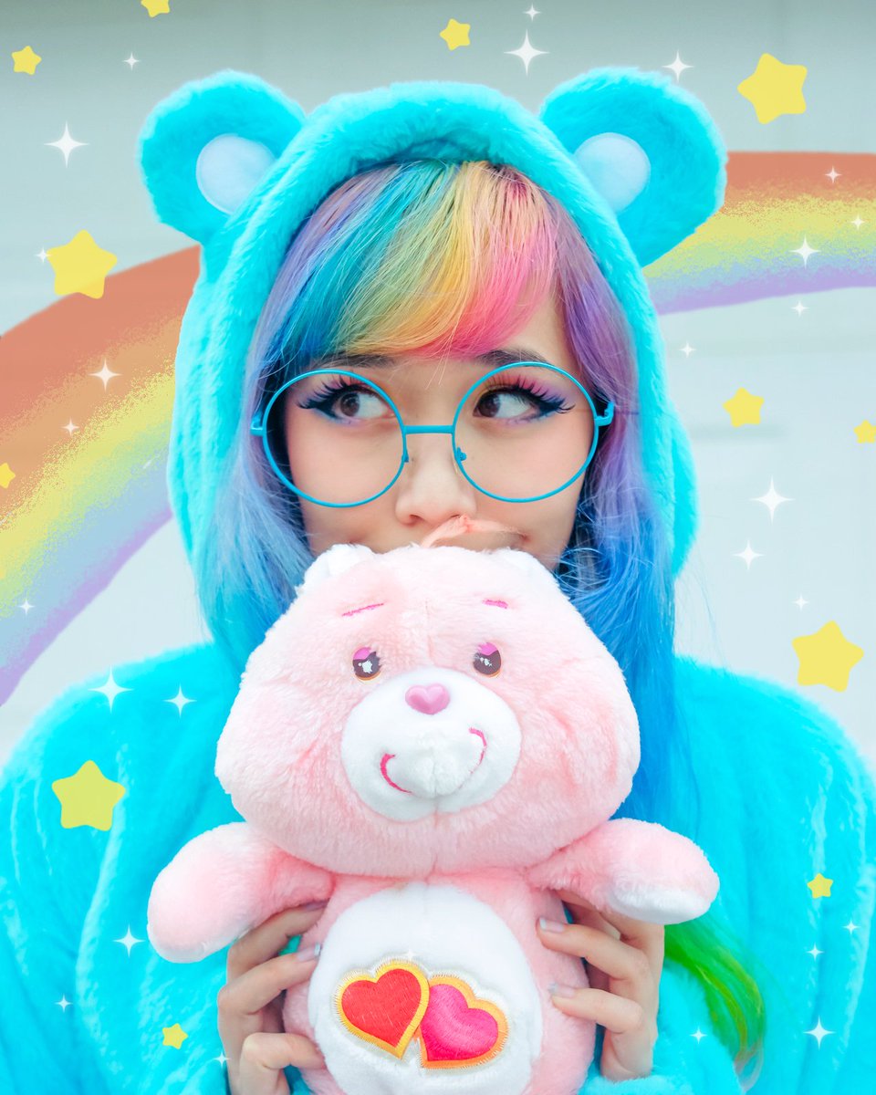 Kammiepompom's tweet photo. https://t.co/XOD0gbeNE4

Bed Time Bear!! 🥰💙 This is the  @fundotcom_ costume!

💙 #fundotcom 💙 #carebears 💙 #bedtimebear 💙 #rainbowhair 💙 #insertnamehere 💙 #INHHair 💙 #carebearscosplay 💙 #carebearscostume 💙 #vintagecarebears 💙 #rainbowdye 💙 https://t.co/7fAbYWFyPc