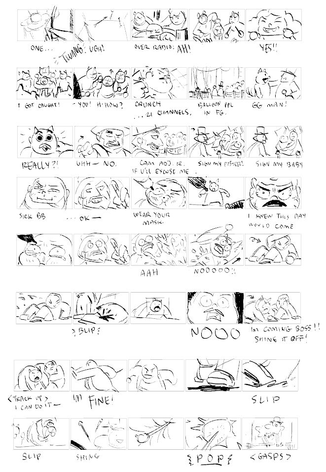 Thumbs from my first pass! Some things that changed includes baby barf and Mig/Don jokes haha 