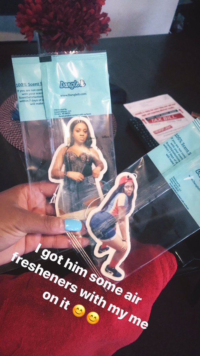 star_darby's tweet photo. Hang me up in your car so I know it’s real 😂😂 #PersonalizedAirFreshener #dangleit https://t.co/glT0Bbxlcj