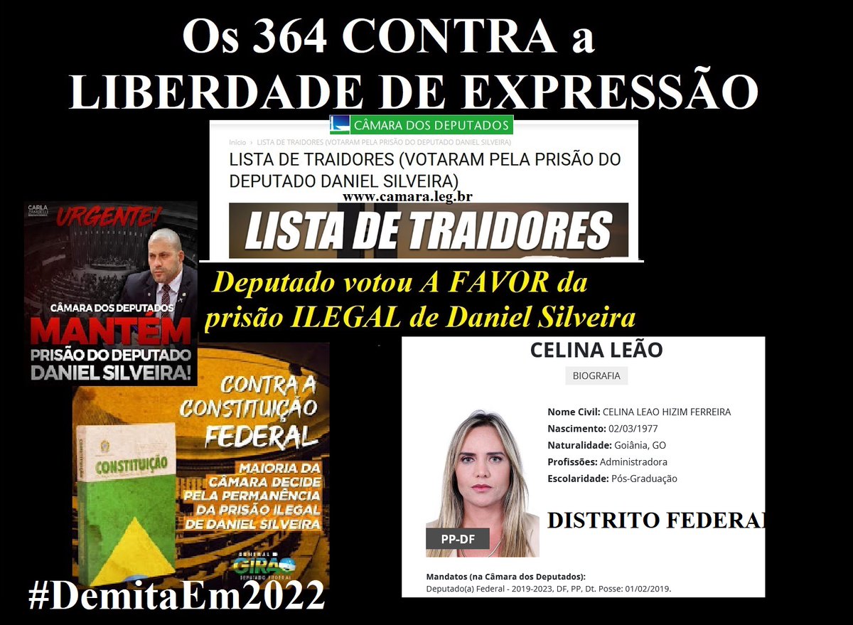 LeiaRachor's tweet photo. ATENÇÃO #DistritoFederal em 2022 é DEMISSÃO para essa DESQUALIFICADA NAS URNAS.
CAMPANHA #DemitaEm2022 #PPNuncaMais #Brasil #PPNAO #ForaPP https://t.co/oHTNwCW92Q