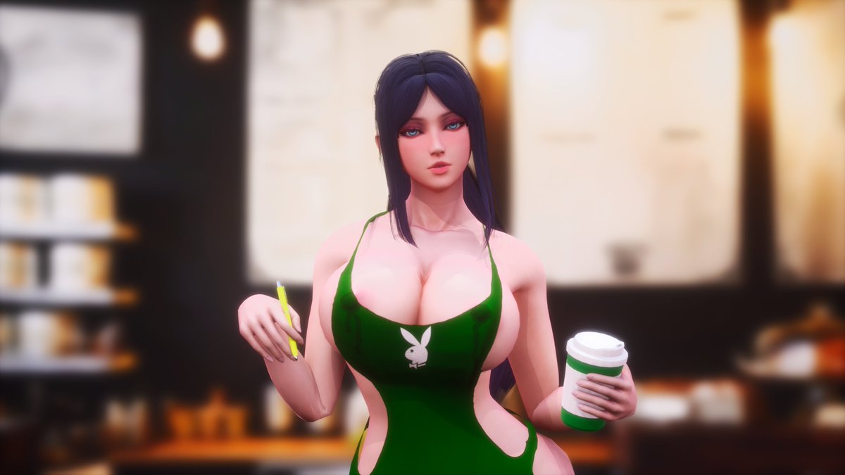 NezureMMD's tweet photo. Hi can i get an iced latte with cold milk o mean breast milk i mean cold milk i mean breast milk i mean 🤤

Finally able to edit models! (FINALLY. YES) 😍

Thank you for supporting which is motivates me.

Alt versions will upload on patreon.😘
Modeler: @RyanReos 
#starbuckmeme https://t.co/lwsoMDLk7H