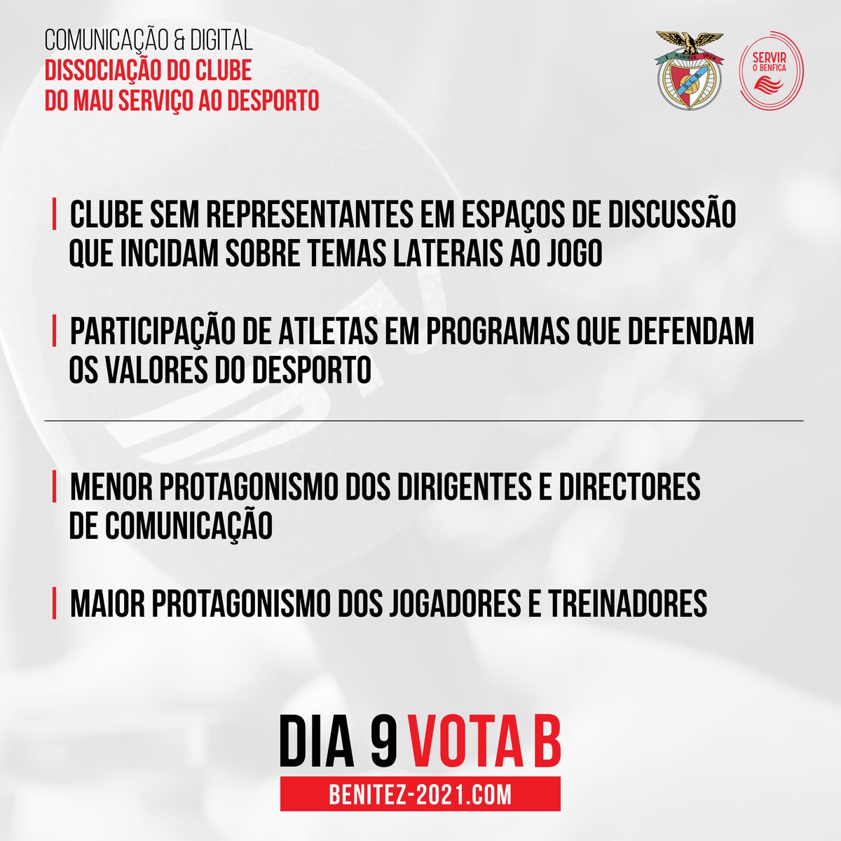 ServirOBenfica's tweet photo. #ServirOBenfica #ProgramaEleitoral #EleiçõesBenfica2021 https://t.co/2cPltN0Y6F