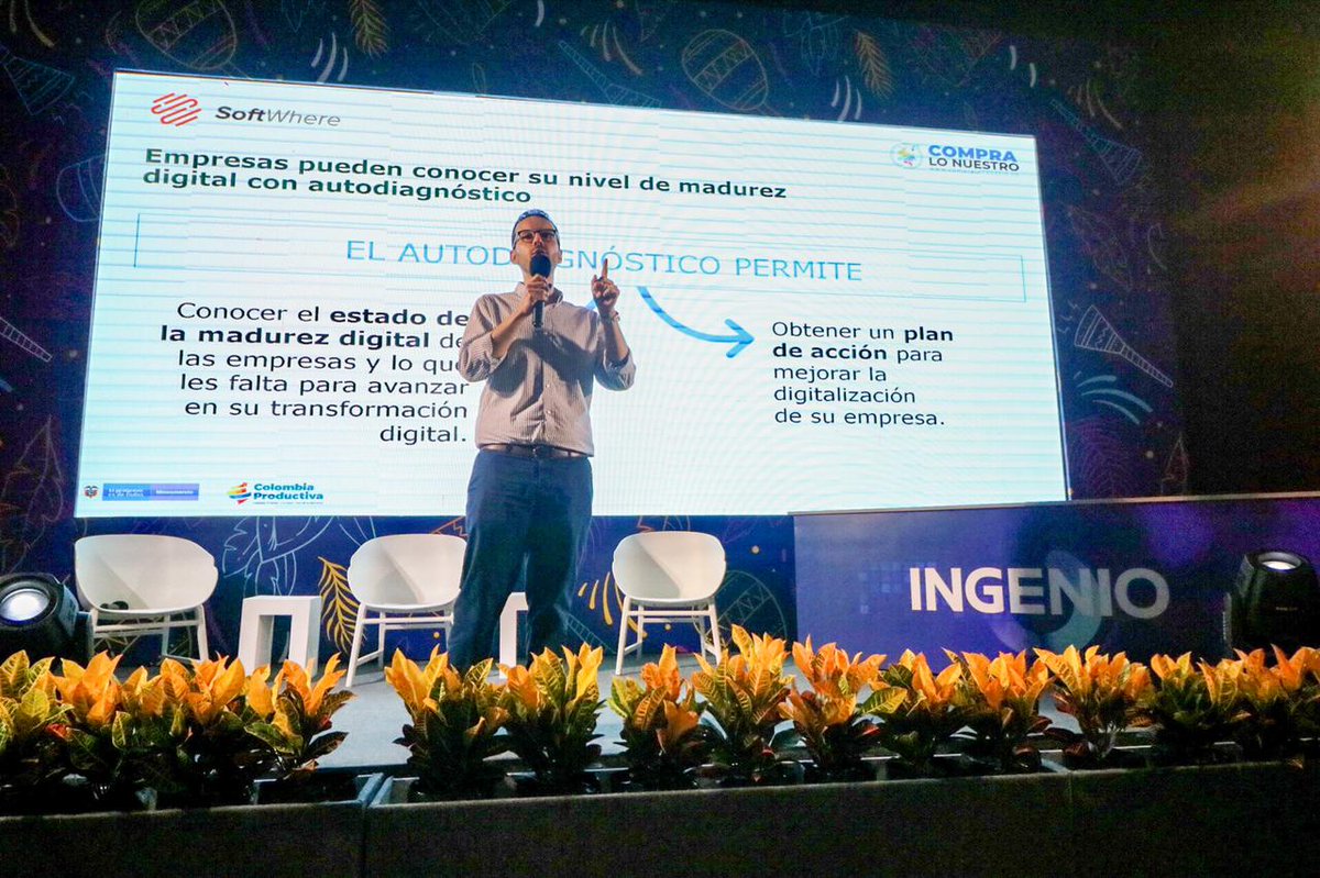 camilofds's tweet photo. En este espacio hablamos acerca de #SoftWhere, un servicio de #CompraLoNuestro en alianza con @FedesoftCol, a través del cual empresas pueden realizar un autodiagnóstico de madurez digital y conectarse con desarrolladores que ofrecen soluciones tecnológicas. #PremiosIngenio2021 https://t.co/plOSa4X0kH