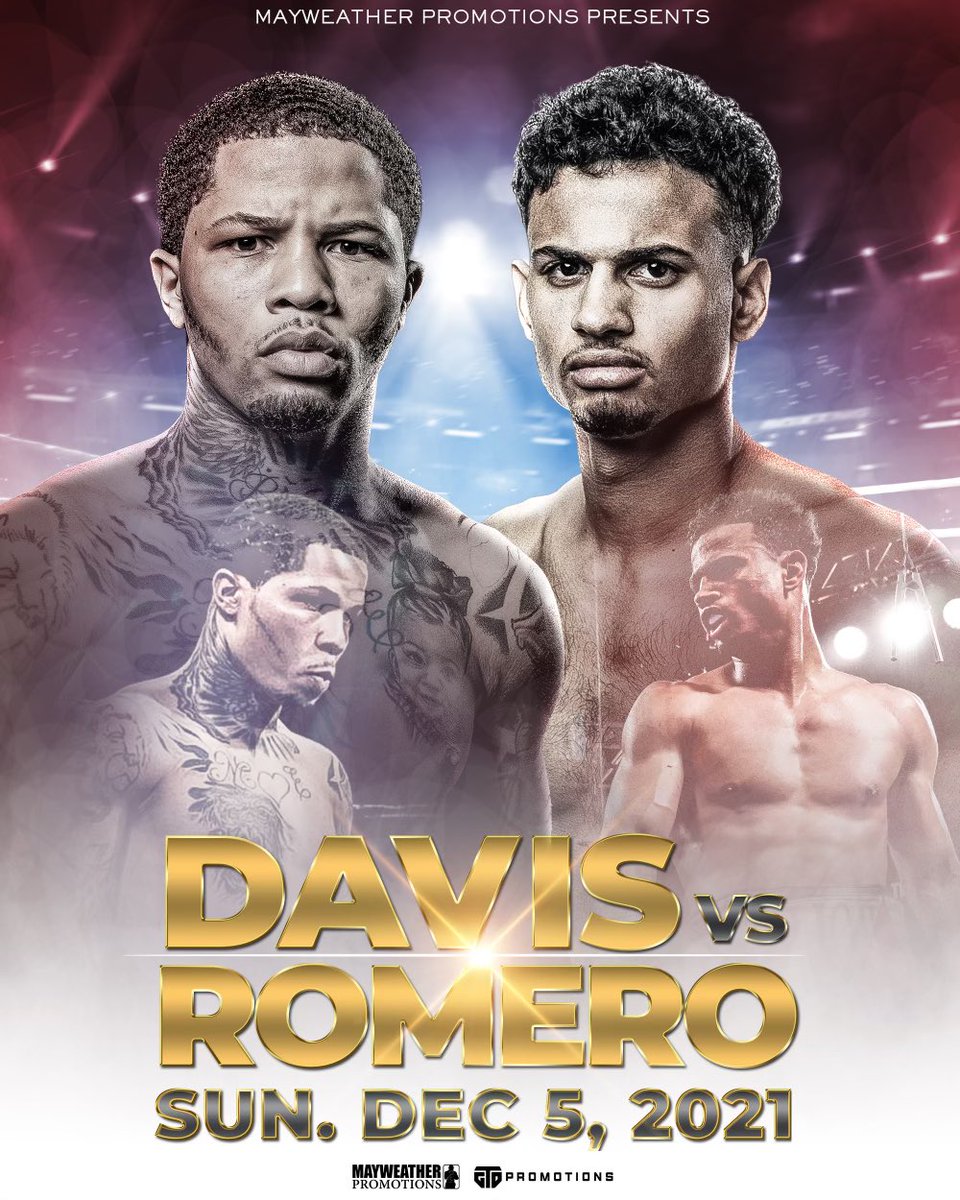 MayweatherPromo's tweet photo. See you December 5th LA 👀 #DavisRomero https://t.co/ID74JjdGw4