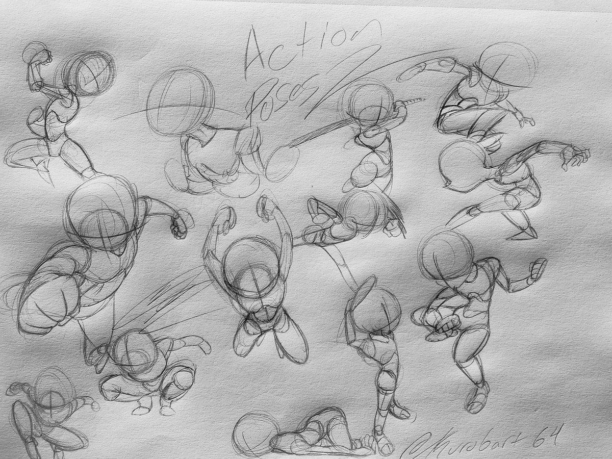 Kurobart64's tweet image. Sketches I made to get good at action. I made the first one from imagination, and it actually looks good!
#sketch 
#sketchbook 
#sketchyart