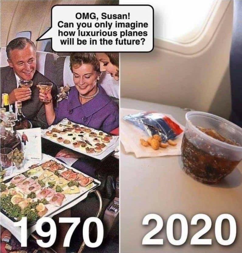 alvinfoo's tweet photo. Airlines then vs now : They certainly do care about our waist-line 😁 https://t.co/UsDDmu1FDV