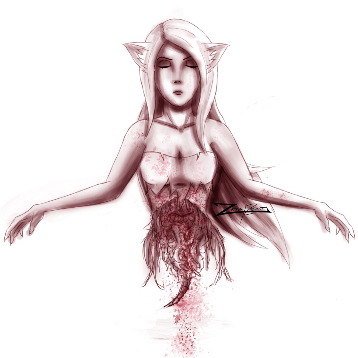 Zetarezt's tweet photo. Mina Thana, Organ Spill

#goretober2021 #oc #originalcharacter #Digital  #digitalart #ArtistOnTwitter https://t.co/mMKQ31vrE8