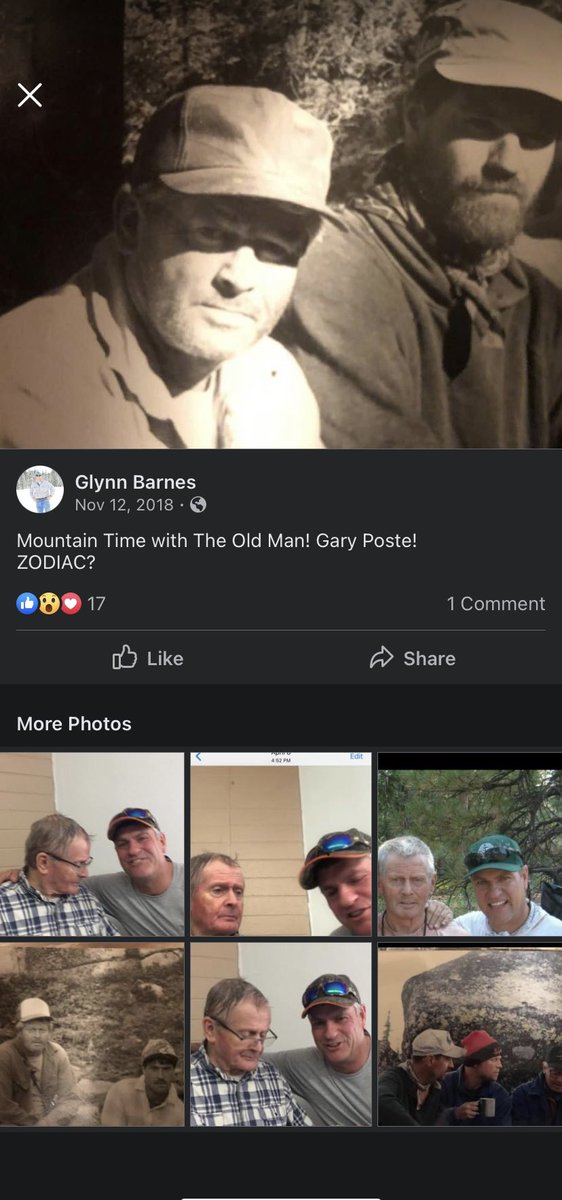pota_twt's tweet photo. the wildest thing about them reportedly "identifying" gary poste as the zodiac killer is that his best friend (?) glynn barnes has been trying to tell everyone about it for years 😭 https://t.co/OEWC2y2hgT