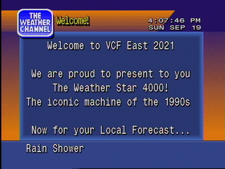 techknight2's tweet photo. Headed to #VCF East show this weekend to exhibit the #weatherstar 4000! https://t.co/DPw9ADAvk4
