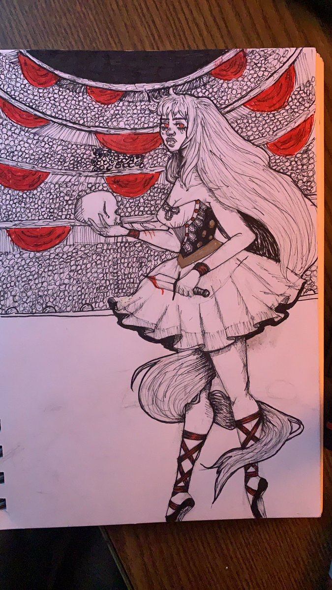 YvonneCedars's tweet photo. #Spooktober #inktober2021 #blackartist #dreaminred https://t.co/Avf0mcceMz