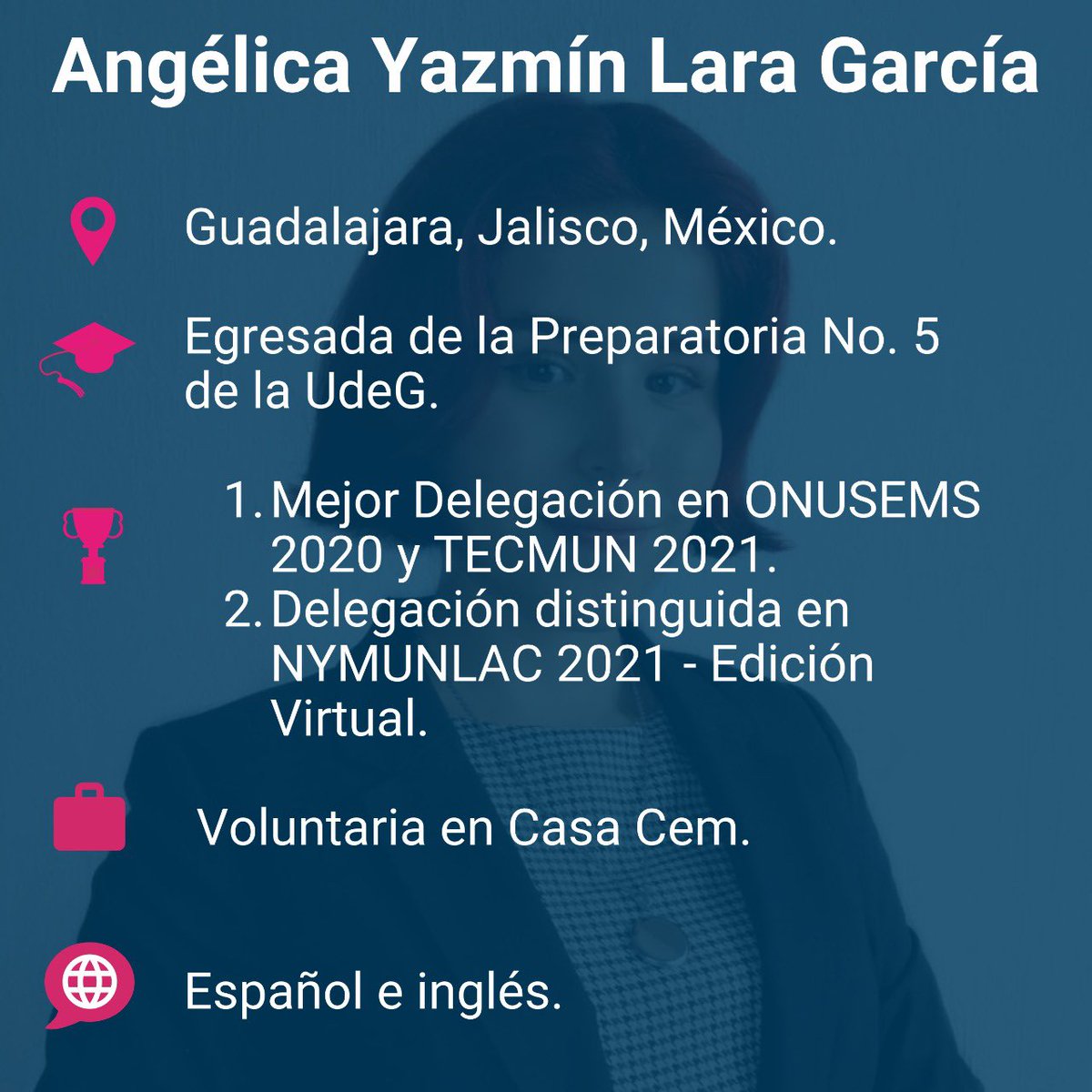 globalmuners's tweet photo. 1/10.🔊¡Atención #MUNers! Les presentamos a la Secretaría #Staff de #ONUSEMS2021.
💻 https://t.co/xEWnom75rM
#ODS4 #EducaciónDeCalidad #CiudadanosGlobales #SomosMUNers #PrepaUdeG #ModelosONU #ParticipaciónJuvenil #UN4MUN
@udg_oficial
@udg_global
@sems_udg
@ONUMX
@CINUmexico https://t.co/qjzqEpFCsd