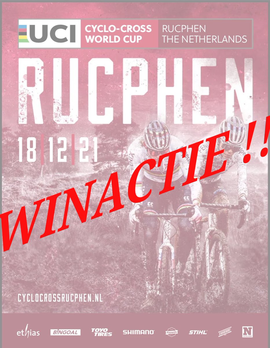 WIN GRATIS TOEGANGSKAART.
kijk op onze Facebook pagina en doe mee. @ucicyclocrossworldcup