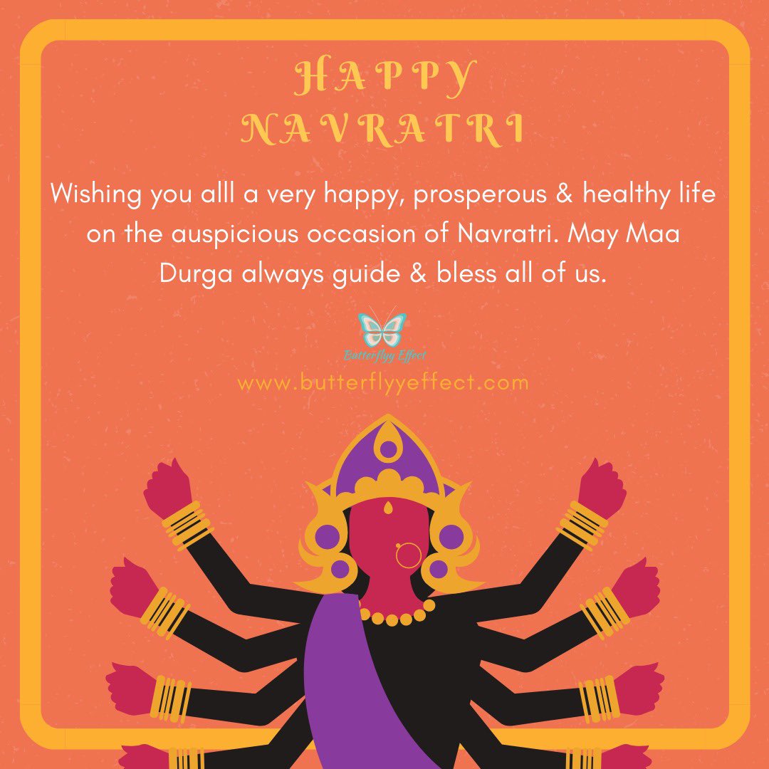 Happy Navratri to all of you 🙏🏻😇!! May Maa Durga always guide & bless all of us.
#happynavratri #jaimatadi #navratri2021 #navratrispecial #navratriwishes #navratrigreetings #navratrifestival #navratriutsav #durgapuja2021 #butterflyyeffectdaily #butterflyyeffect🦋✨