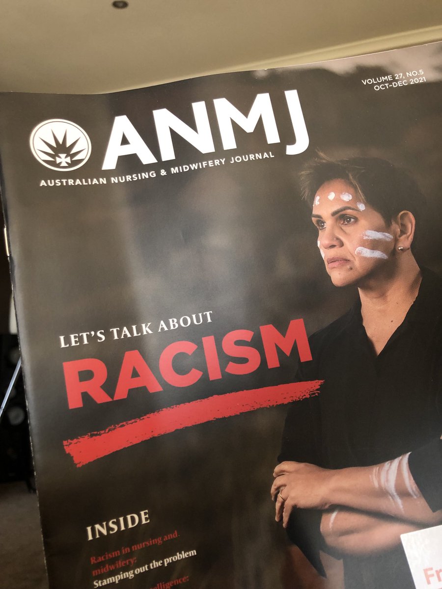 Awesome message in the mail today #racism has no place in #nursing Agree!! ⁦@anmf_federal⁩ powerful photo ⁦@WestRoianne⁩