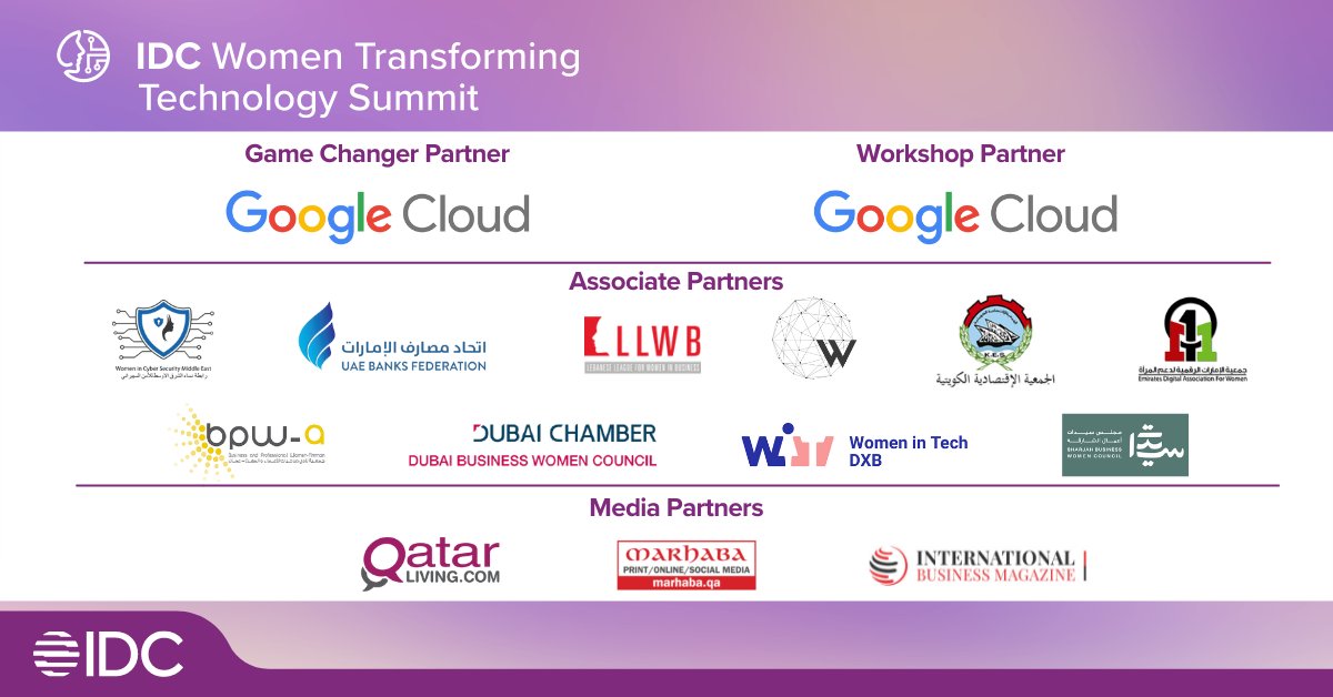 IDCMEA's tweet image. Meet your amazing partners at #IDCWTTS !! Thank you all for the wonderful collaboration at @IDC Women Transforming Technology Summit #IDCWTTS #Educate #Engage #Empower