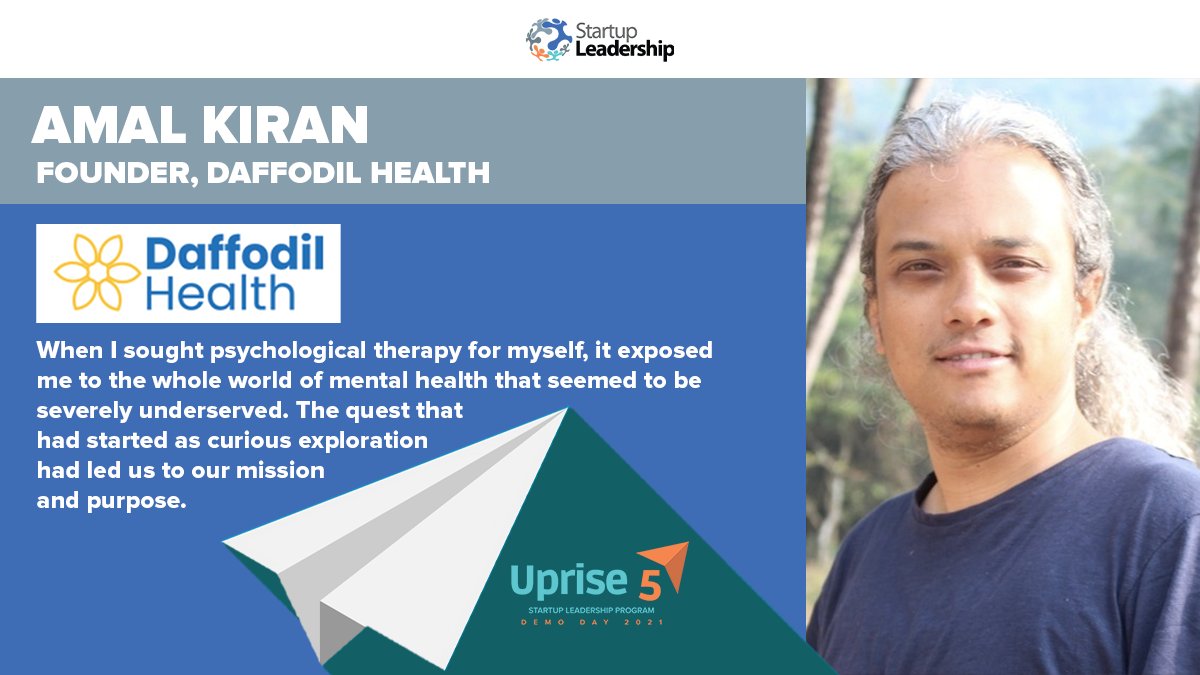 startlead's tweet photo. Welcoming the founder of @daffodilhealth, @nariklama, to Uprise 5, 2021!
#Startupleadershipprogram #Uprise5 #AmalKiran #DaffodilHealth https://t.co/Jv8hZVvIBz