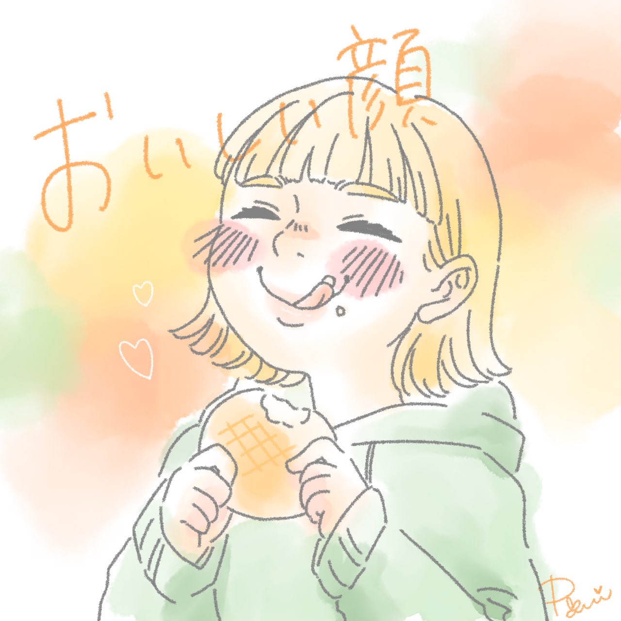 تويتر Poripori على تويتر おいしい顔 イラスト Illust 絵 落書き らくがき Potofu いいなと思ったらrt かわいいと思ったらrt T Co Fd5ufasha0