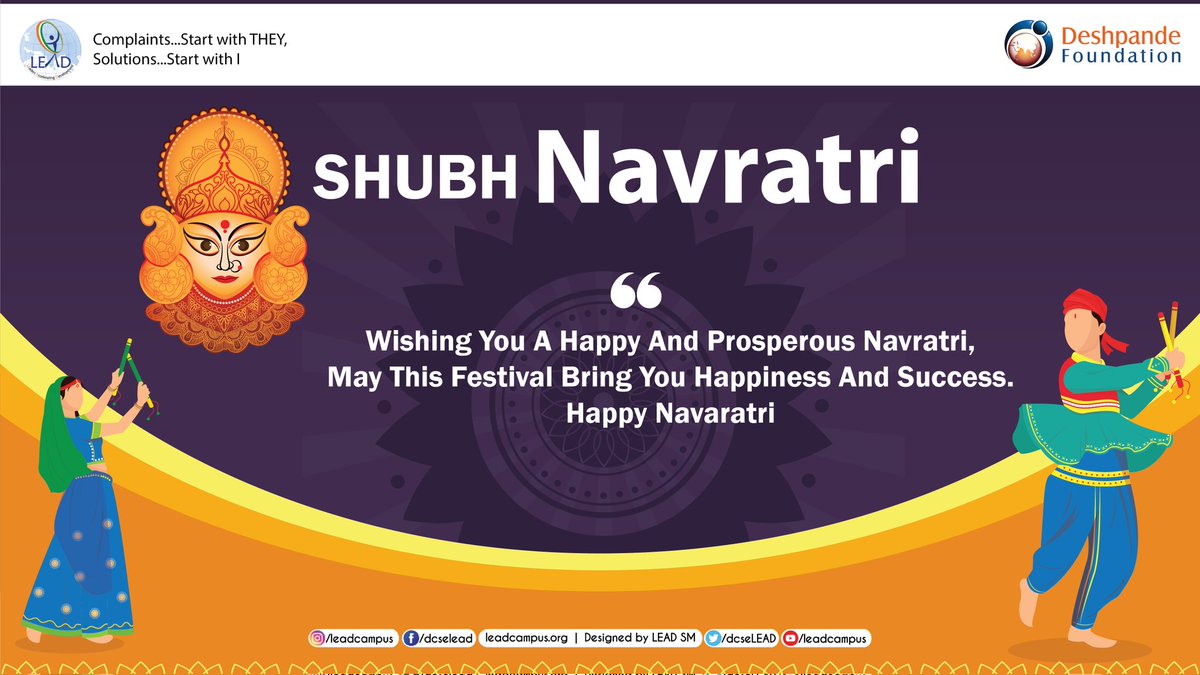 dcseLEAD's tweet photo. May the hues, #beauty, bliss, #happiness & the charm of #Navratri stay with you & your family forever. Happy Shardiya Navratri.
#navratri2021 #Navaratri #NavratriSpecial #navratriwishes #Navaratri2021 #happynavratri2021 #HappyNavratri #Durga #dfindia #dflead https://t.co/ZCRgGQMYJQ