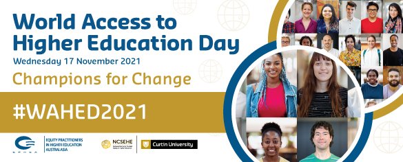 acsesedu's tweet photo. NCSEHE and @TherealEPHEA #WAHED2021 event will feature a keynote by @DrMariaRaciti on the next best steps in navigating risk for high risk #LowSES students in #HigherEd.
This and much more at the World Access to Higher Education Day event, register now https://t.co/GmAtCaIPRR https://t.co/CV26SnC2Lg