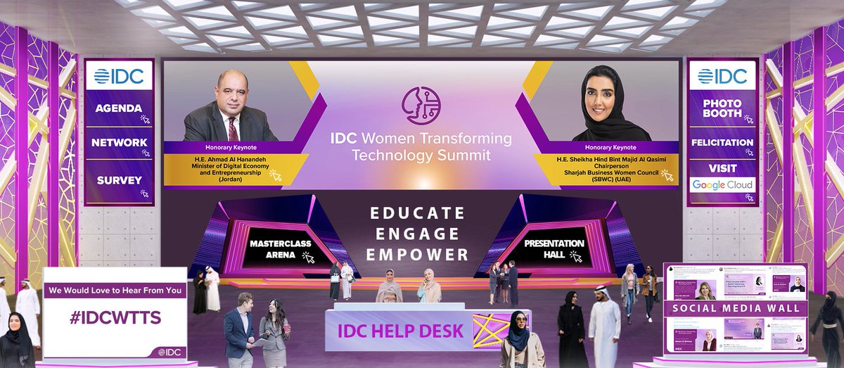 IDCMEA's tweet image. A warm welcome to all at the inaugural edition of the @IDC Women Transforming Technology Summit  @JyotiIDC @RonitaDXB #IDCWTTS #Educate #Engage #Empower