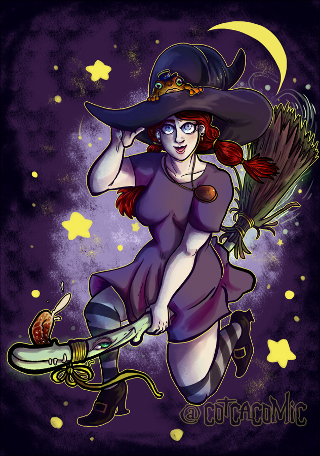 cotcacomic's tweet photo. Kitty, the 20 something witch! And two others, who are very not good!
Halloween promo art. :)
#webcomic #nsfwwebcomic #adultwebcomic #promoart #halloween #witch https://t.co/bNy6GMmr7E