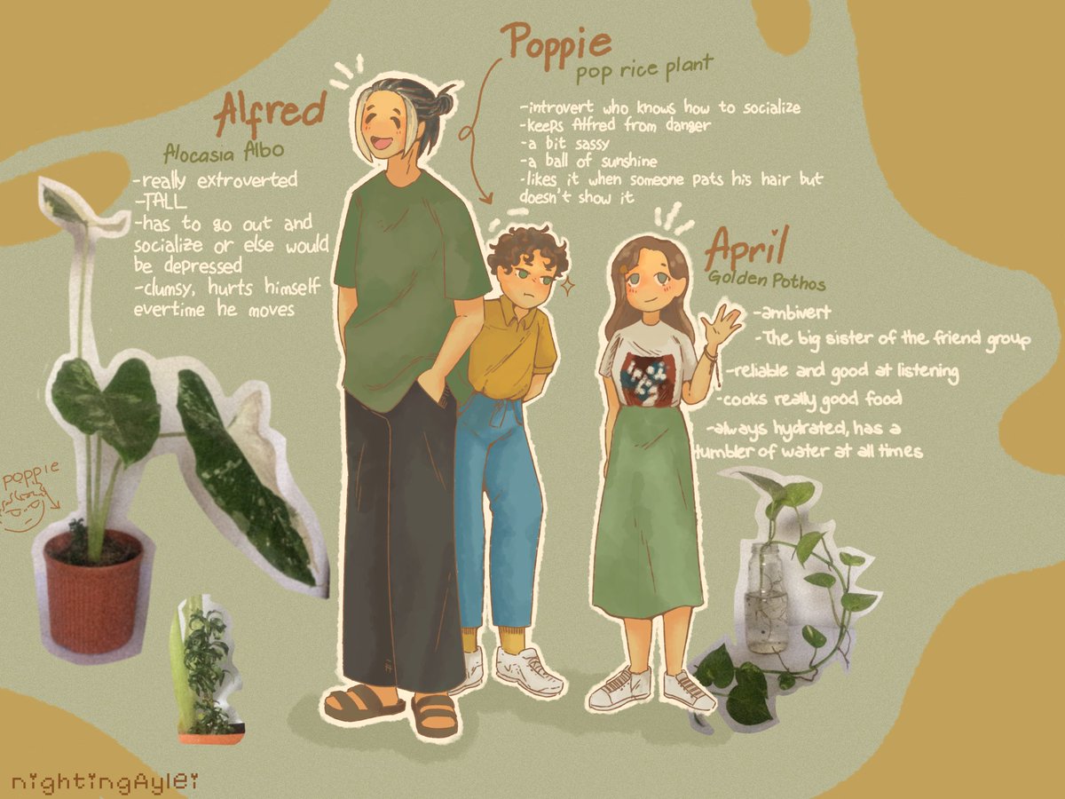 My Plants as Characters ✨🌿 (1/4) charaaan~

(dear plant parents, plz don't attack me for being a neglectful plant mom. i'm trying my best to keep them alive T.T)
#art #digitalart #artph #artphilippines #digitalartist #plantmom