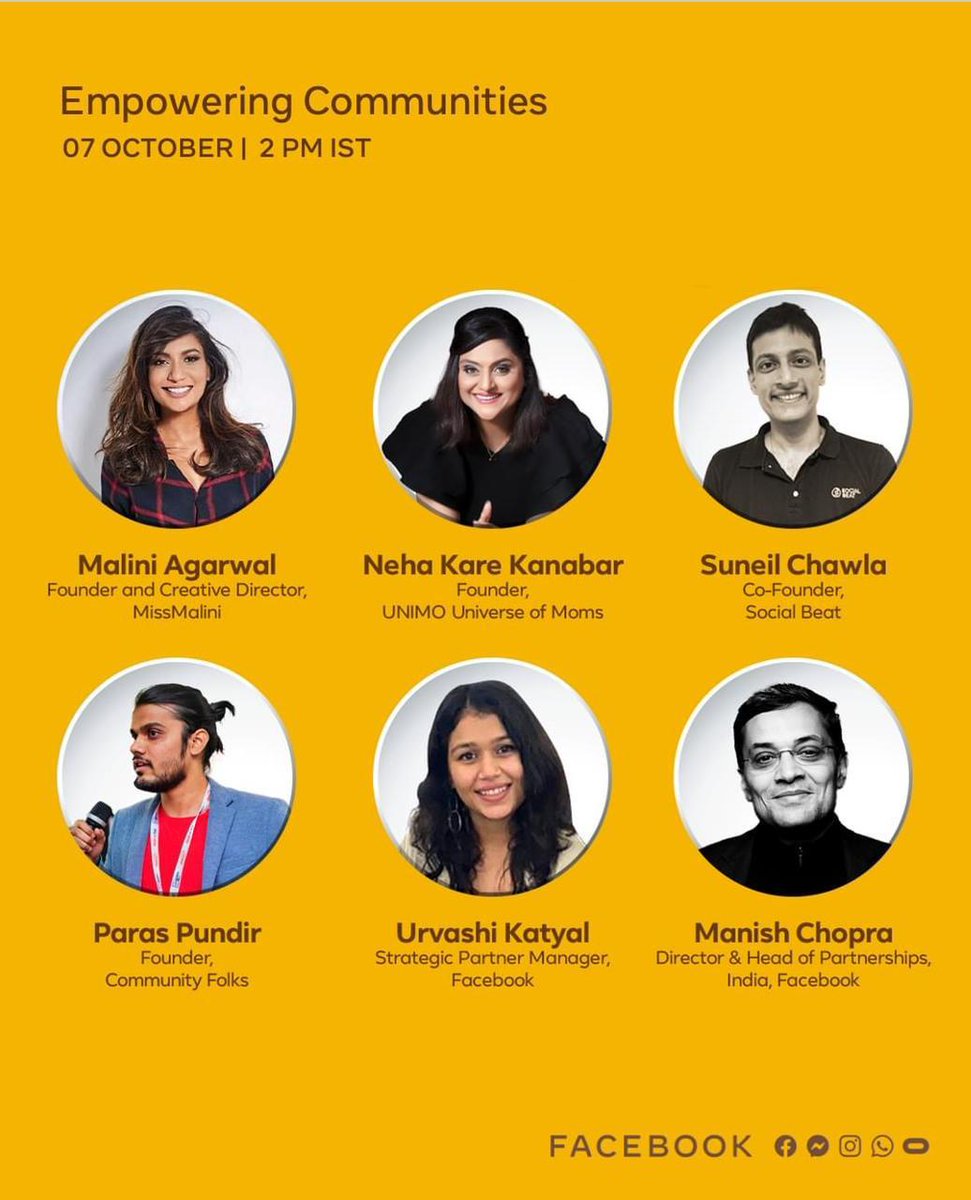 Indeed so proud to be chosen by @Facebook to be a trusted voice in #EmpoweringCommunities with <a href="/MissMalini/">MissMalini</a> <a href="/iamparaspundir/">Paras Pundir</a> @UrvashiKatyal <a href="/manishchopra/">manish chopra</a> &amp; Suneil chawla 
Watch this today !
