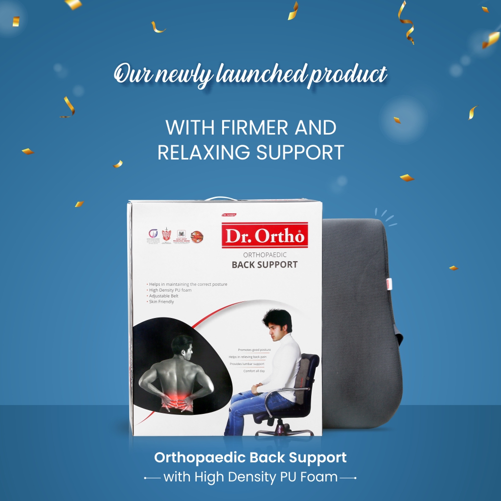 We are delighted to introduce Dr. Ortho. Orthopaedic PU foam back support. It is made with high-density PU foam to give your back support while maintaining the natural curve of your spine.
#DrOrtho #backpainrelief #backsupport #newlaunch #PUFoam #backpaintreatment