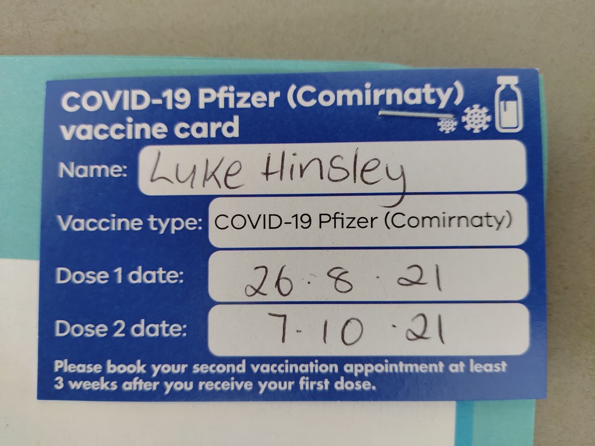 LukeForCorio's tweet photo. Got my 2nd Jab today. I've felt a bit tired but otherwise fine. 

I feel a greater sense of relief now that I've had both, and that more than makes up for any side effects. https://t.co/OzbG8uKxqd