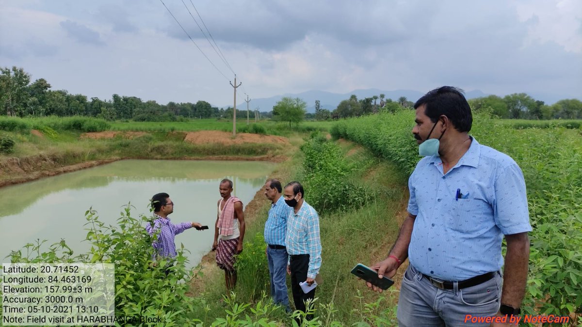 On 5/10/21, DNO,#Boudh had visited the #farmpond of Sri Digambar Bagh, village- Koilisuta, Block- Harbhanga. Sri Bagh has taken up Arhar cultivation as the farmpond+ activity. The Arhar kit was provided by the #Agriculture Directorate under #convergence mode.