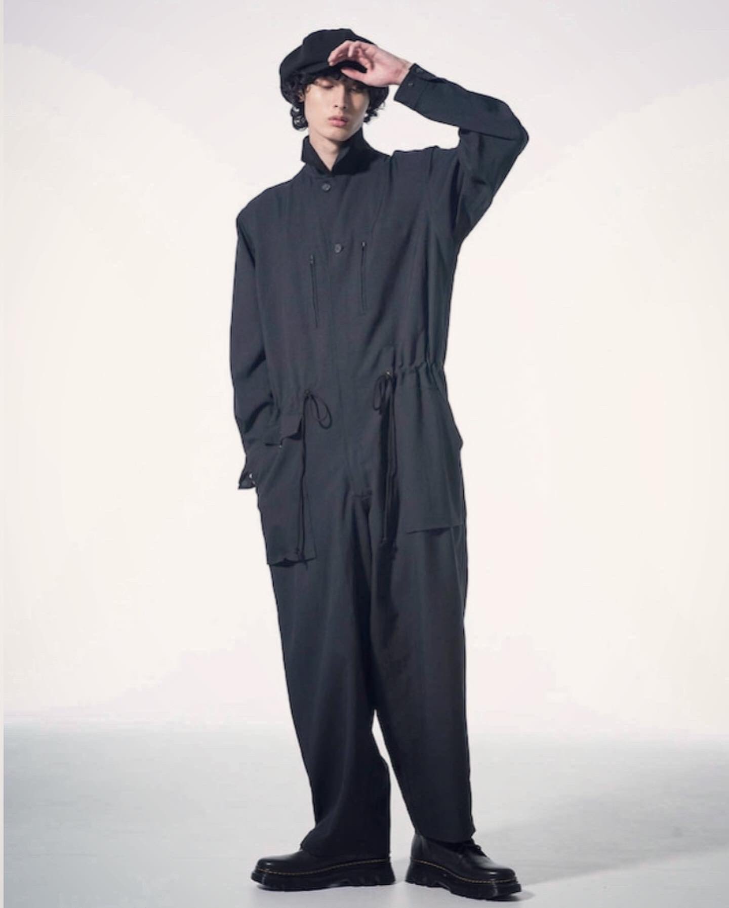 リミフゥ ジャンプスーツ LIMI Feu ストライプ ノースリーブジャンプ