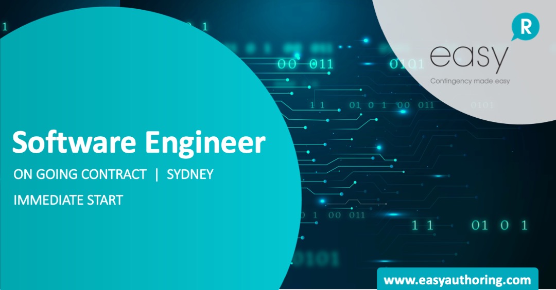 A large Government department is urgently looking for an experienced #SoftwareEngineer

Please visit bit.ly/3Bj8c4Q to learn more or apply.

#EasyAuthoring #easyR #Recruitment #HumanResources #ContingentWorkforce #GovernmentContract #NSWGovernment

<a href="/EasyAuthoring/">easyA - experts in recruitment services</a>