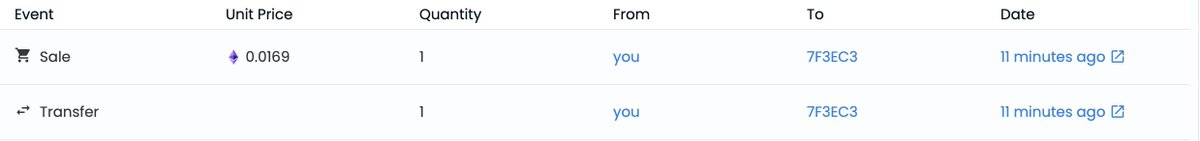 Thank you to 7F3EC3 for buying an #NFT. Get yours now before it runs out! 💪🚀