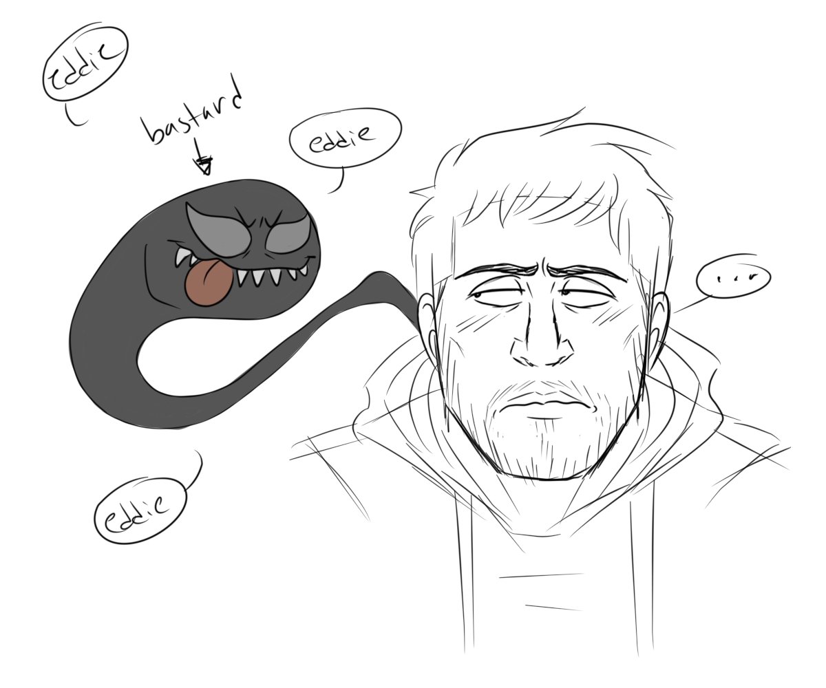 Im obsessed with people drawing Venom like an angry little noodle #Venom #Venom2 #Symbrock 