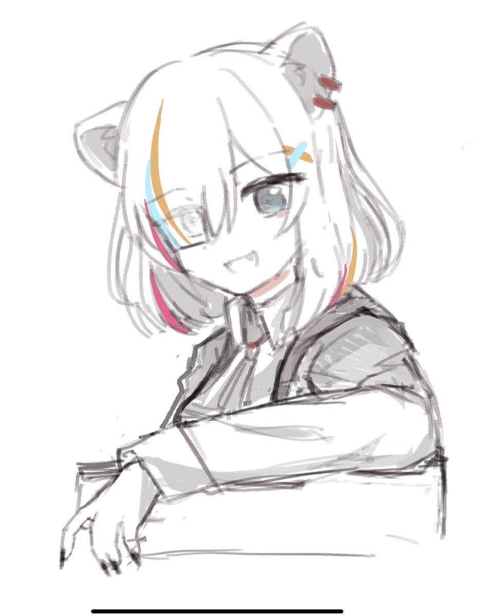 獅白ぼたん 「#ししらーと 」|フェコ@多忙のイラスト