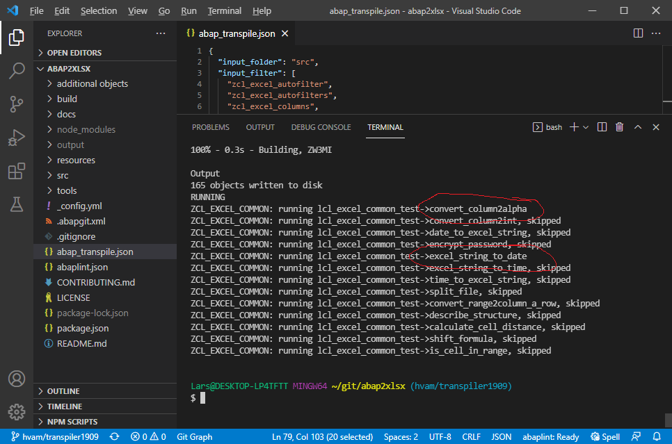 LarsHvam's tweet image. first two #abap2xlsx unit tests running as standalone, github.com/sapmentors/aba… #ABAP