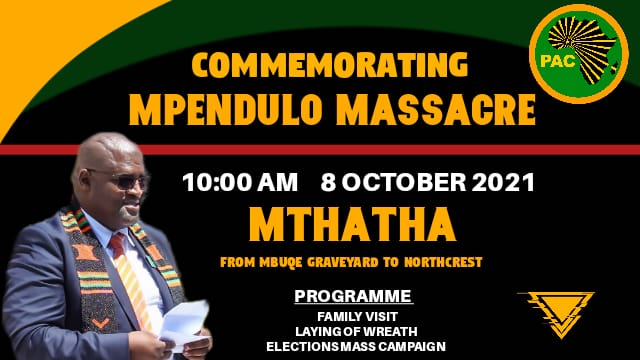 Our History is written in blood... The <a href="/MyPAConline/">Pan Africanist Congress of Azania (PAC)</a> demands Justice for the Victims of Apartheid Operations as we Commemorate the Mpendulo Massacre. De Klerk must have his day in court!!  <a href="/ConCourtSA/">Constitutional Court</a> <a href="/RonaldLamola/">Minister: International Relations and Cooperation</a> <a href="/SABCNews/">SABC News</a>